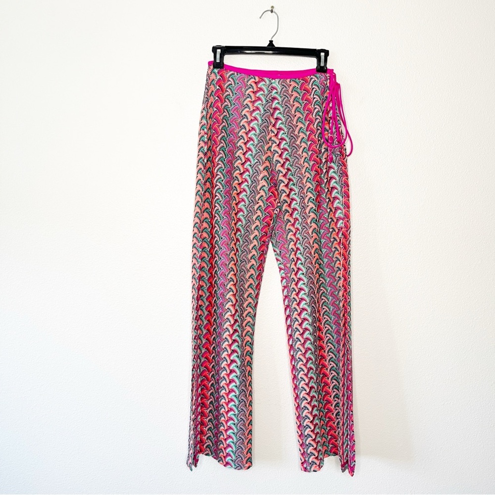 NEW Trina Turk Adaire Side Slit Beach Coverup Retro Pants Size Small Chic Boho